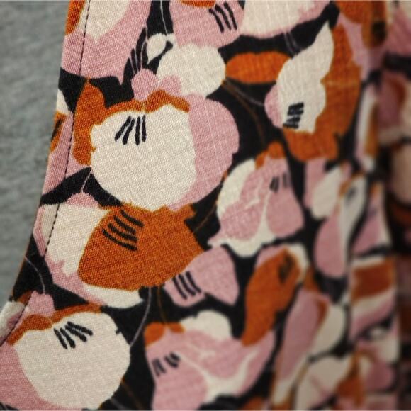 Nine West XL Floral Dress V Neck Long Sleeve Career Church Coffee Date - Picture 2 of 4